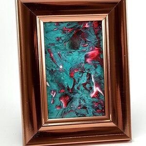 Miniature Glossy "Marbled" Print with Frame by artist Jason Girard